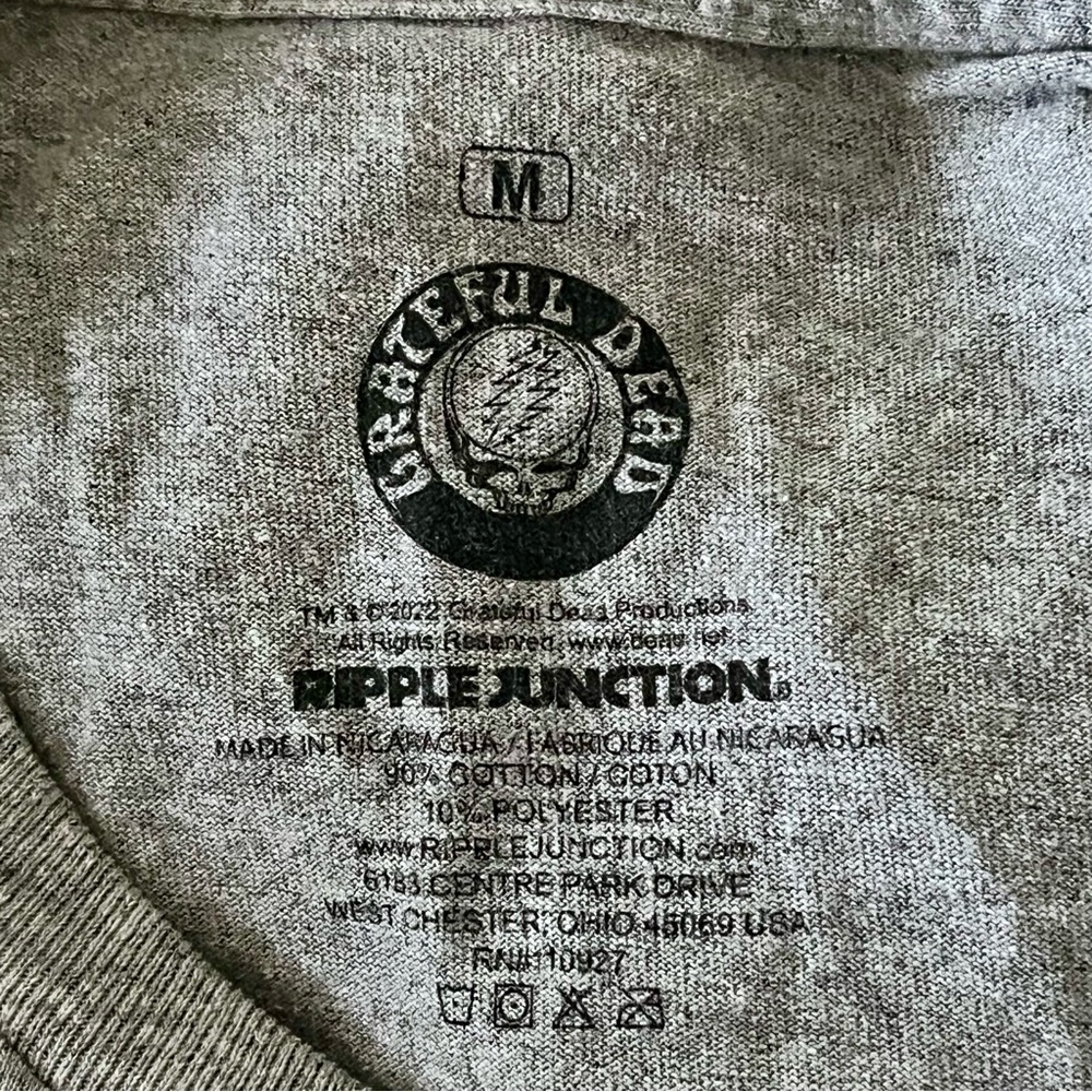 Grateful Dead Crew Neck Long Sleeve Shirt Heather Grey Men’s Medium - Picture 4 of 4